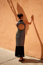 FLORENCIA FRINGED DRESS NEGRO