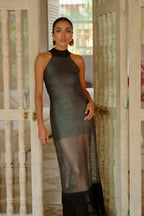 FLORENCIA FRINGED DRESS NEGRO